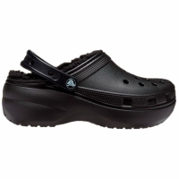 Crocs Classic Platform Lined Clog Schwarz